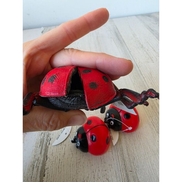 Vintage Greenbrier ladybug set insect Halloween decor - Picture 8 of 9